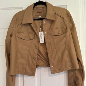 NWT - BLANK NYC Brown Faux Leather Jacket - Size Small